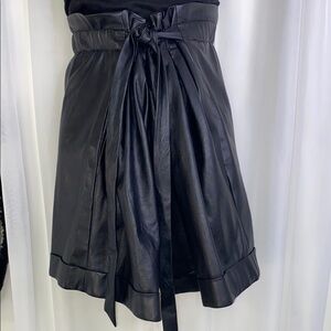 Chic High Waist Black Faux Leather Shorts